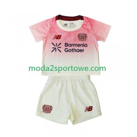 Koszulka Bayer 04 Leverkusen Dziecięcy Wyjazdowe Stroje Piłkarskie 2025/26 Krótki Rękaw